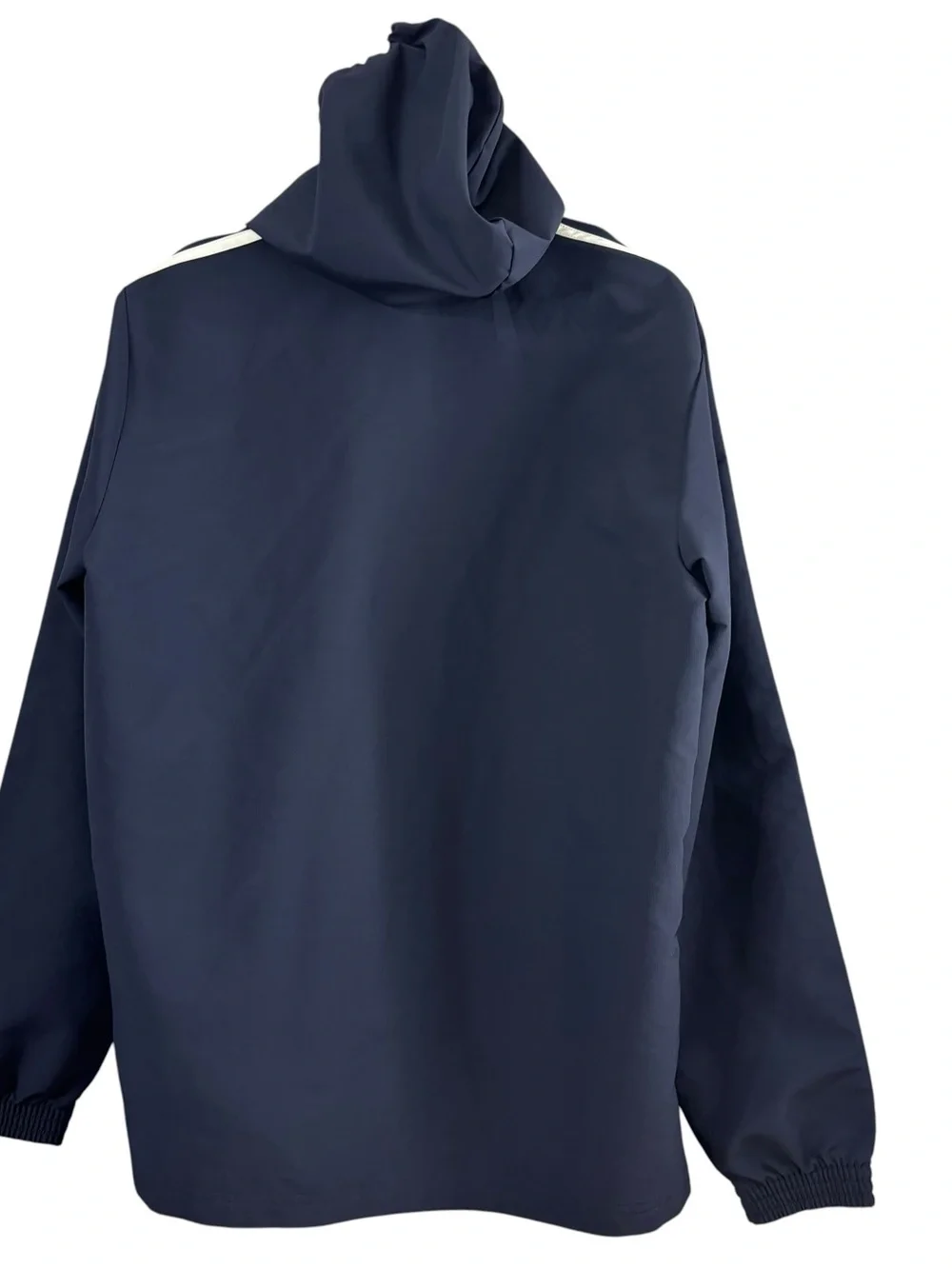 Adidas Essentials 3-Stripes Hooded Windbreaker Track Jacket Men’s Navy Blue - M
